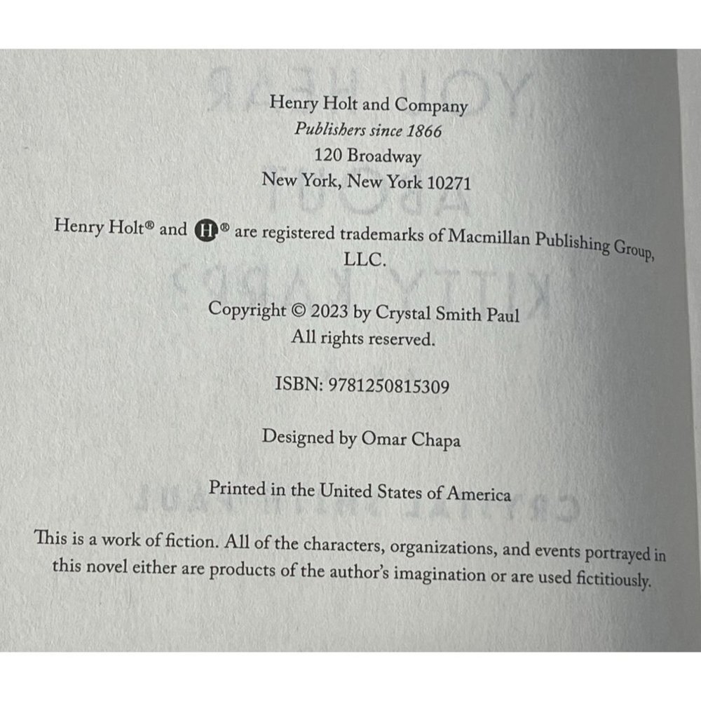 Did You Hear About Kitty Karr? Crystal Smith Paul Novel Fiction Family Saga Hist - Picture 6 of 6